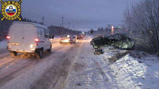 Сводка ДТП на дорогах Республики Коми 25 ноября 2012 года