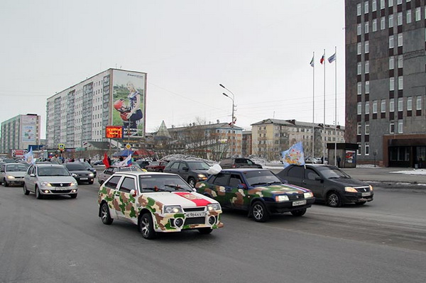 Воркутинцы приняли участие в автопробеге ко Дню Победы